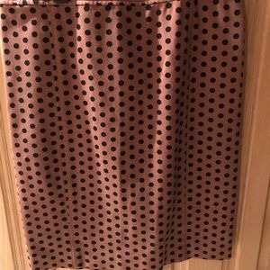 LOFT, Size 4 Pink/Black Polka Dot Skirt